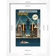 thumbnail image 3 of Detroit, Michigan  Retro Skyline, Framed Art Print Wall Art by Lantern Press Sold by Art.Com, 3 of 3