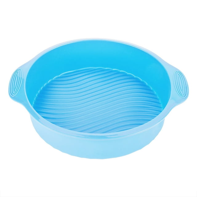 Molde de silicona para tartas de 9 pulgadas Nikou, forma redonda, varios moldes para hornear para horno (azul)