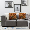 thumbnail image 3 of Acheng Decorative Throw Pillow Covers Pack of 2, Geometric Burnt Orange Flower Gold Line Marble Texture Soft Pillow Cases Home Decor for Sofa Bedroom Bed Square Couch Cushion Case White, 3 of 6