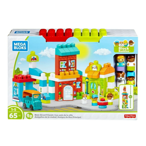 Mega Bloks Block Buddies Main Street Friends Playset