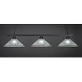 thumbnail image 1 of Toltec Lighting 803-MB-711 Square 3 Light Bar Shown In Matte Black Finish With 16" Frosted Crystal Glass, 1 of 1