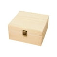 thumbnail image 4 of perfeclan Wooden Storage Box Flower Box Organizer Gift Box with Lid Wood Box Keepsake Box for Jewelry Wedding Gift Party Supplies Decor wood lid 19.5x19.5cm, 4 of 9