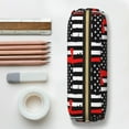 thumbnail image 7 of Goofa Firefighters USA Flag Pattern Leather Pencil Case, Pencil Pouch, Pencil Bag, Pen Case, Pen Pouch, Pen Bag, Pencil Pouches, Pencil Bags,College Pencil Case, 7 of 7