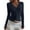 Navy, variant on Women's Long Sleeve Cropped Cardigans Fall Lightweight Open Front V Neck Button down Top