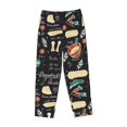thumbnail image 6 of Uemuo Vegetable Quiche Pattern Women's Wide Leg Palazzo Lounge Pants with Pockets Light Weight Loose Comfy Casual Pajama Pants-, 6 of 9