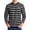 Black Light Gray, variant on HAOMEILI Men's Striped T-Shirt Crewneck Long Sleeves Basic Casual Top