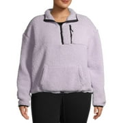 No Boundaries Juniors' Plus Sherpa Pullover