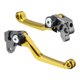 thumbnail image 1 of Par Moto Embrague Freno Manetas Ajustables Plegables Dorado Tono Unique Bargains palancas de freno para deportes motorizados, 1 of 6