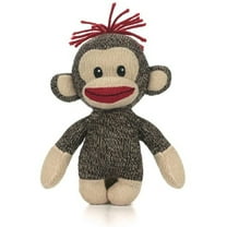 Made By Aliens Adorable Sock Monkey, The Original Traditional Hand Knitted Stuffed Animal Toy Gift-for Kids, Babies, Teens, Girls and Boys Baby Doll Present Puppet 6 Inches (Curioso)
