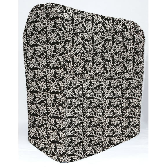 Floral Damask Cover Compatible with Kitchenaid Stand Mixer by Penny's Needful Things (Black, 4.5qt / 5qt Tilt Head)