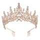 thumbnail image 1 of 1 Uds. De coronas de Tiara de cristal en tono dorado rosa, corona de princesa elegante con peines, tiaras, disfraces de cumpleaños, accesorios para el cabello para mujeres y niñas, 1 of 7