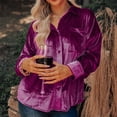 thumbnail image 1 of YUTK Vestes pour Femmes Tendance, Mode Femmes Col Rabattu Manches Longues Manteau Cardigan Blouse Décontractée (Rose Vif, TTG), 1 of 9