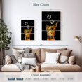 thumbnail image 3 of Elephant Stock Whiskey And Ice Cubes Wall Art - Vertical Multi Panel Canvas - Dining Room Wall Decor - Food And Drink Multi Panel - Black And Orange Decor - 14" x 23", 3 of 4