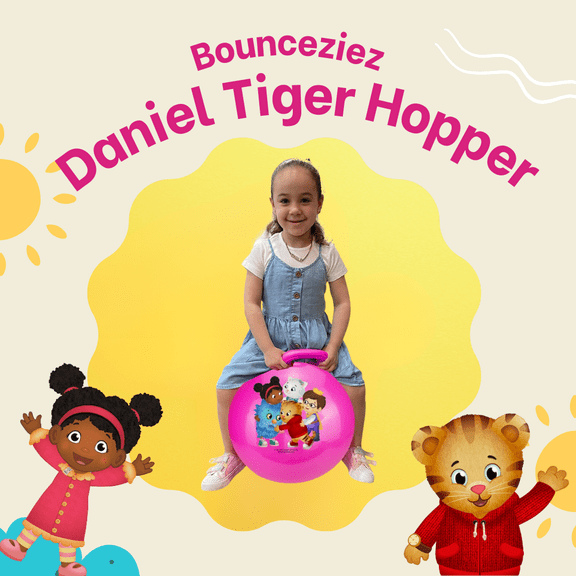 Daniel Tiger's Neighborhood by Waloo Products 15 inch Round Hopper Ball Designed for Kids Ages 3-10