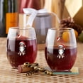 thumbnail image 3 of Merry Christmas Australian Shepherd Santa Hat Xmas Tree Winter Holiday 15oz Stemless Wine Glass Mug Aussie Dog Lover Gifts Wine Glasses Cup - 01013, 3 of 5