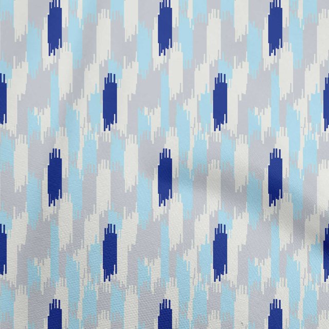 oneOone Silk Tabby Light Gray Fabric Ikat Fabric For Sewing Printed Craft Fabric By The Yard 42 Inch Wide