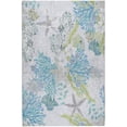 thumbnail image 2 of Addison Rugs Dream Shag Premium Machine Washable Transitional Coral Aqua Rectangle Rug, 8' x 10', 2 of 8