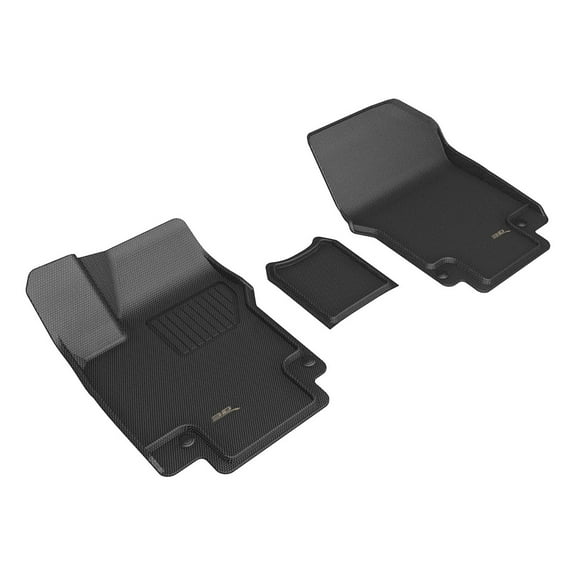 3D MAXpider Custom Fit Kagu Floor Mat (Black) Compatible with Hyundai IONIQ 5 2022-2024 - Front Row