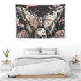 thumbnail image 4 of Acheng Mushroom Skull Tapestry for Bedroom Hippie Butterfly Tapestry Aesthetic Pink Tri-ppy Moon and Stars Tapestry Wall Hanging for College Dorm Room Decor Living Room  60x40in, 4 of 7