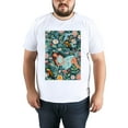 thumbnail image 5 of Plus Size Women Tops T Shirt GirlGraphic Tees Summer Tops Classic Round Neck Floral Oversize Short Sleeves, Crew Neck Shirts For Women, 5 of 5
