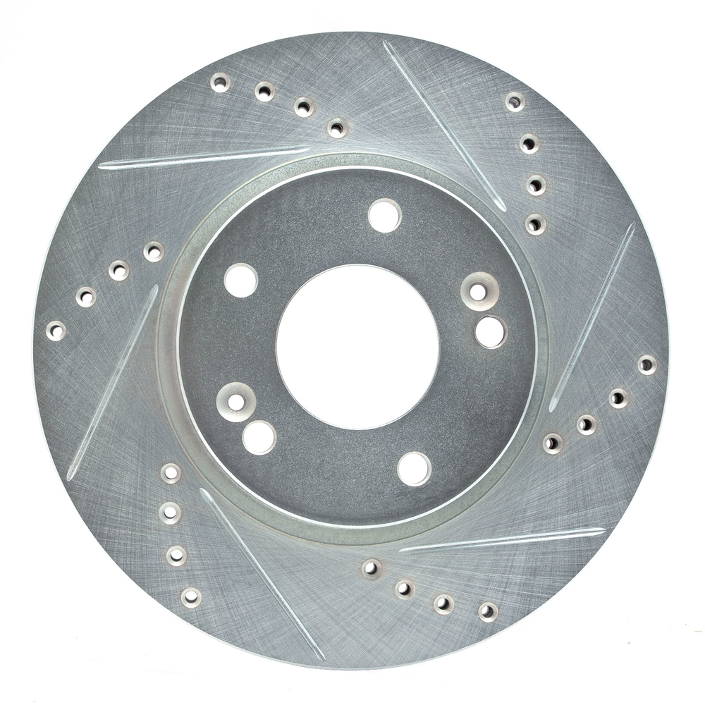 Dynamic Friction Company 631-03054R DFC Brake Rotor - Drilled And Slotted - Silver