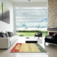 thumbnail image 7 of Ahgly Company Machine Washable Indoor Square Abstract Mustard Yellow Area Rugs, 5' Square, 7 of 7