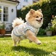 thumbnail image 2 of Floral Dog T-Shirts with D-Ring Ruffled Girl Puppy Clothes for Small Dogs Boy, Lightweight Sleeveless Pet Vest Spring Summer, for Cats Doggies Outfits Park Use, 2 of 5