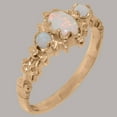 thumbnail image 2 of LBG British Made 9k Rose Gold Ring with Natural Opal Womens Engagement Ring - 33 size options - Size 7.25, 2 of 9