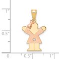 thumbnail image 2 of 14k Yellow and White Gold Two-tone AA Diamond Kid Pendant Length 25mm, 2 of 2