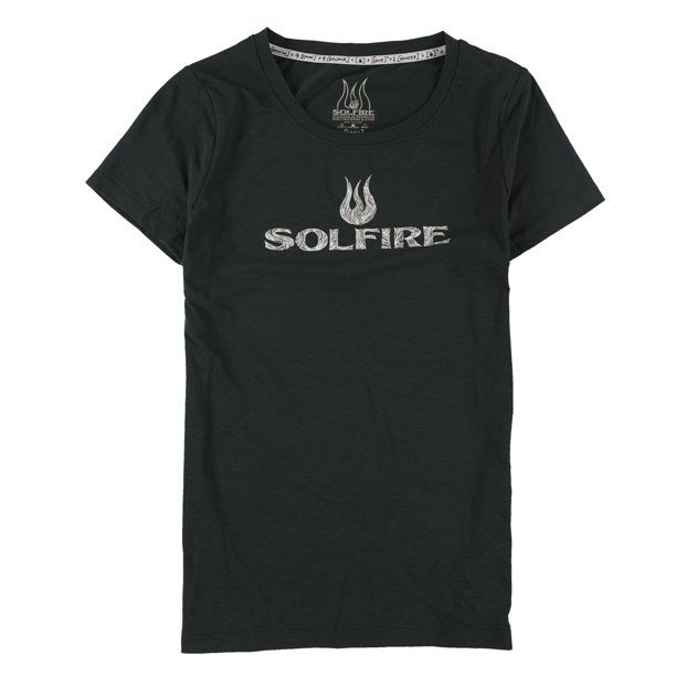 SOLFIRE Womens Original Logo Graphic T-Shirt black S