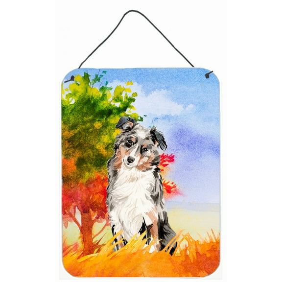 Fall Australian Shepherd Wall or Door Hanging Prints