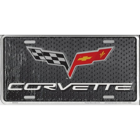 Corvette With Flags License Plate (Best Corvette License Plates)