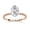 Rose Gold, variant on Hidden Halo Engagement Rings for Women Center 9x6mm Oval and Round Cut Lab Created Moissanite Solitaire Wedding Anniversary Ring in 14K Yellow Gold Over Sterling Silver Size-8.5