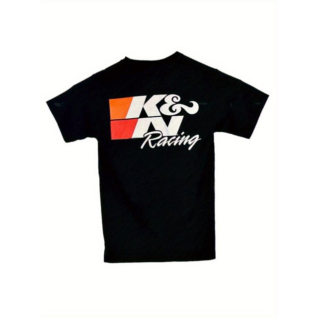 Racing Print T-shirt, Trendy Cotton Tops Short Sleeve, Street Style Short Sleeve Tee, Comfort Fit Men's Tee, Crew Neck Tee, Ultra Soft, Breathable, Moisture Wicking, Casual Summer Tee, Must-