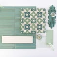thumbnail image 5 of The Tile Life Phlox 8" x 8" Green Satin Porcelain Tile Sample, 1 Piece, 5 of 15