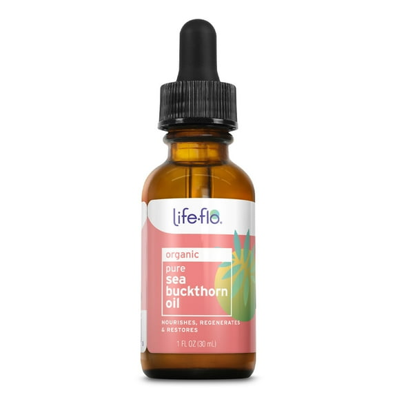 Life-flo Pure Organic Sea Buckthorn Oil | Balancing and Nourishing | Calms and Hydrates Dry, Mature or Problem Skin, 1oz