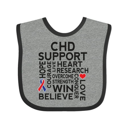 

Inktastic CHD Awareness Heart Defect Gift Baby Boy or Baby Girl Bib