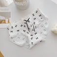 thumbnail image 5 of Xfvqtps Teen Girls Underwear Cotton Soft Lace Ribbed Bow Print Bowknot Panties Briefs for 9-15 Years White, 5 of 5