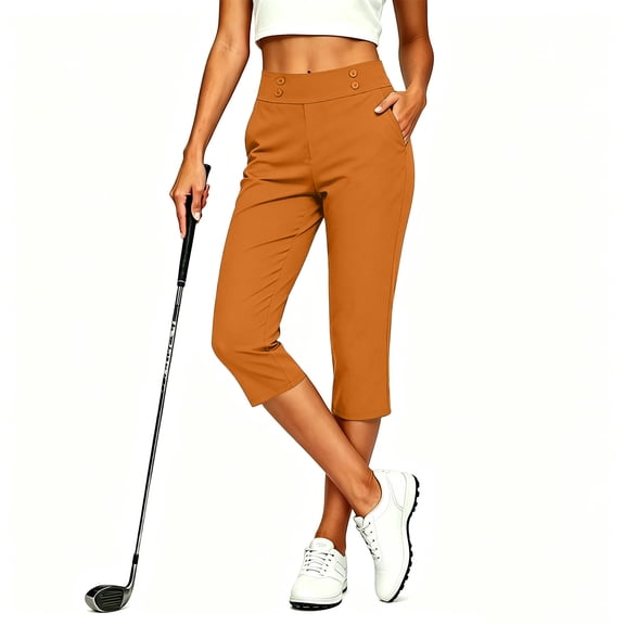 Pedal Pushers for Women Tummy Control High Waisted Cropped Pants Lightweight Comfy Soft Gym Pants Capri Yoga Pants