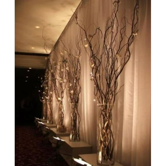 Thick and Tall Natural Curly Willow Branches for Decor, 3-4 Feet Long - Wedding or Christmas Decor, Wreathmaking (5 Branches)