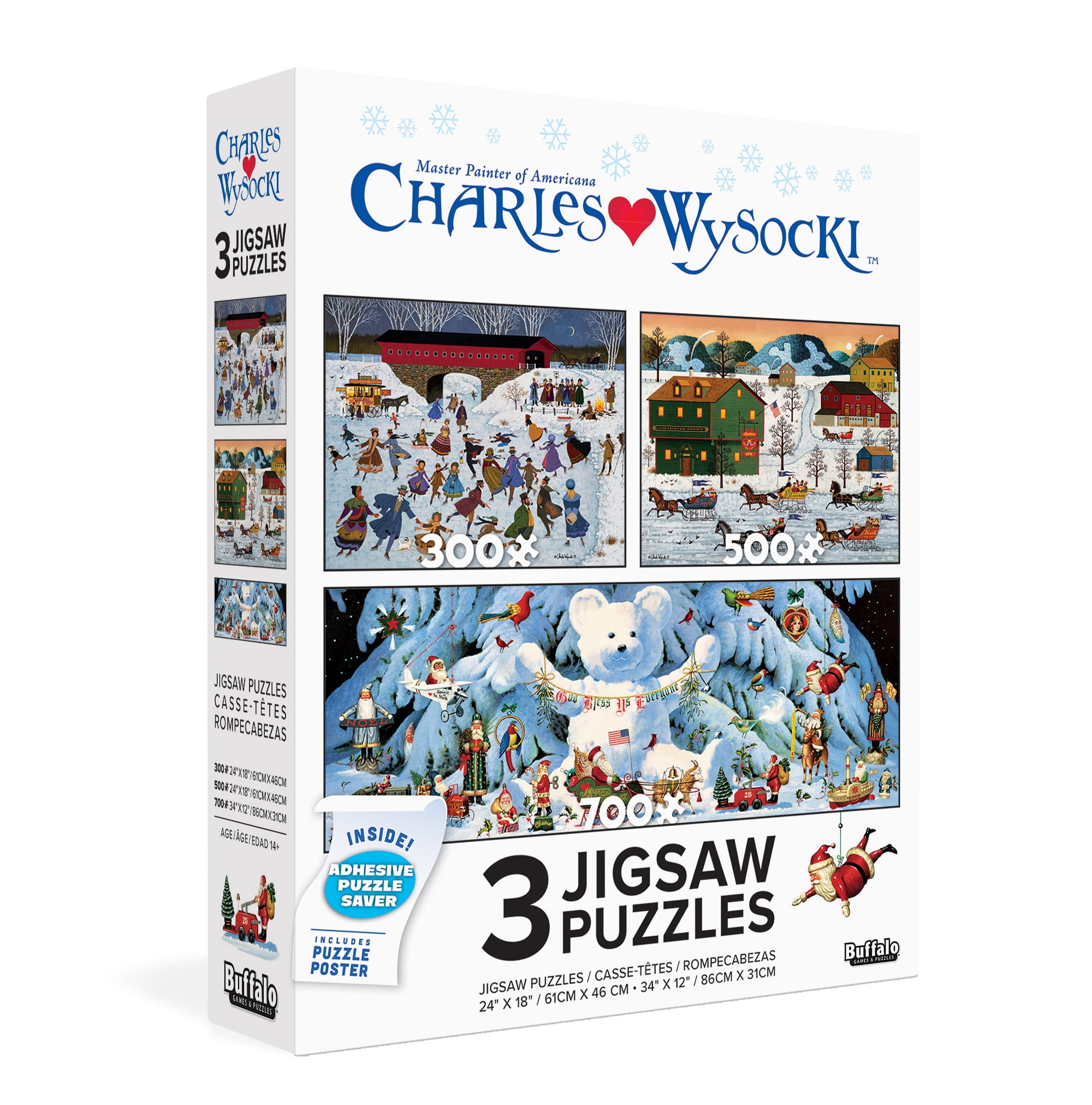 Buffalo Games Charles Wysocki Holiday Three Interlocking Jigsaw