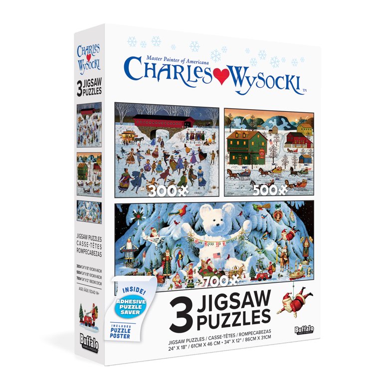 Buffalo Games Charles Wysocki Holiday Three Interlocking Jigsaw