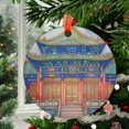 thumbnail image 2 of Forbidden City Ornament 2025, Travel Landmark Christmas Decoration, Holiday Keepsake Gift, Collectible Souvenir, Glass Look Hanging Decor, Xmas Tree Decoration, 2025, Festive Home, 2 of 5