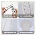 thumbnail image 5 of Macrame Hammock Chair - 330 Lbs Capacity - Indoor/Outdoor Hanging Chair with Cushion - Beige Cotton Rope, 5 of 6