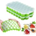 thumbnail image 1 of Bandejas para cubitos de hielo con tapas, paquete de 2 74 cubitos de hielo, gel de sílice flexible y sin BPA con tapa extraíble Bandejas para cubitos de hielo para bebidas frías, 1 of 5