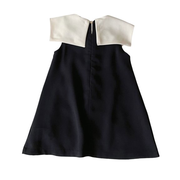 CPNG Girls Summer Dresses Ruffle Sleeve A-Lined Dress Bow Peter Pan Collar Long Sleeve Sleeveless Button Decor Dress