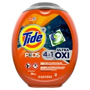 Tide Pods 4 in 1 Technology, Ultra Oxi Liquid, Laundry Detergent Pacs, 88 Count