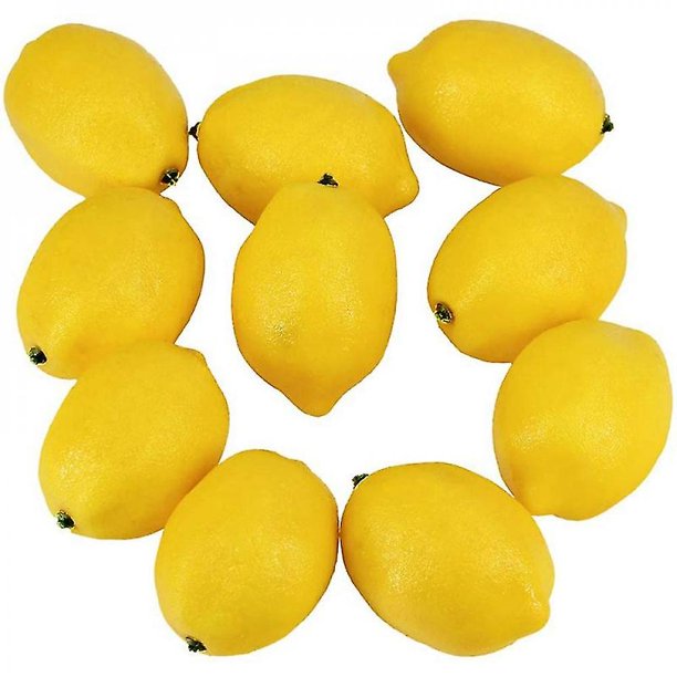 20 Piezas Limones Artificiales JINMJMXG Amarillo 3 pulgadas