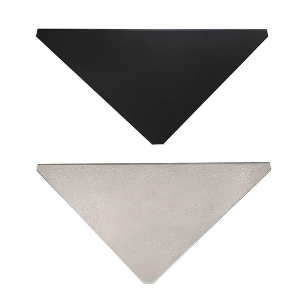 Placa de conector de esquina de tablero triangular de mesa de malla plegable para exteriores (plata)