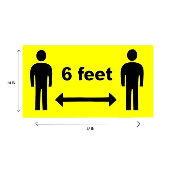 6 feet apart sign - Walmart.com - Walmart.com